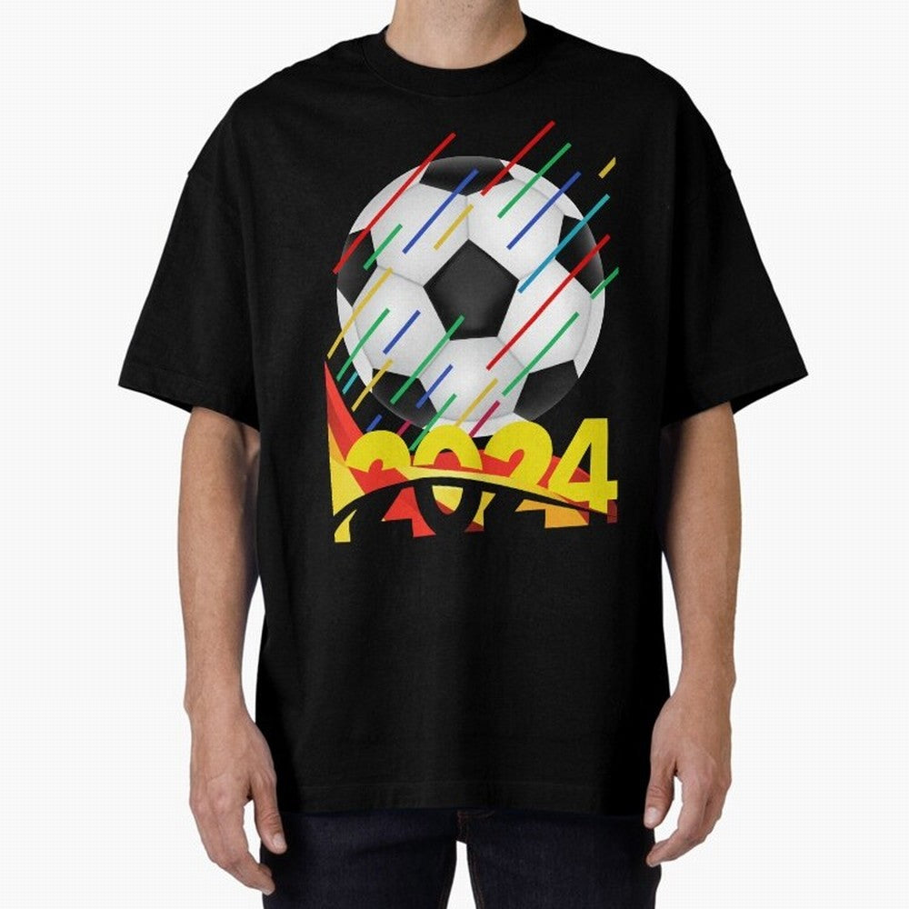FOOTBALL 2024 Oversized T-Shirt Celebrate Every Goal in the FIFA World Cup 2026 Journey through Haaland Highlights, England and Germany Pride, Sports Nostalgia, International Competition, Famous Players and Unforgettable Victories; Ideal for Fans