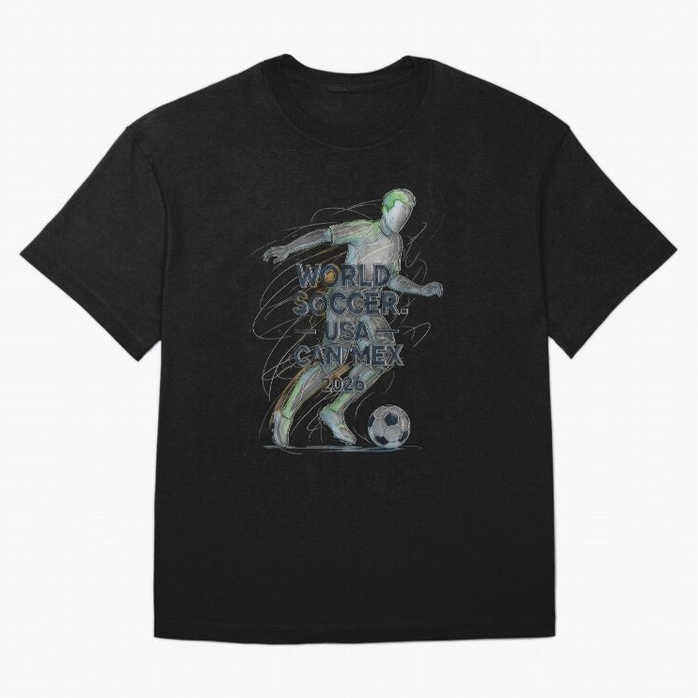 Triumphant Kick 2026 Oversized T-Shirt Elevate the FIFA World Cup 2026 USA Canada Mexico Journey through Messi Highlights, Argentina, France and Brazil Pride, Classic Soccer Heritage, Championship Pressure, Fan Loyalty and International Pride;