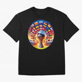 Global Football Fever (The Road to Victory) Oversized T-Shirt Follow the Road to FIFA World Cup 2026 USA Canada Mexico Spirit, with Brazil, Mbappe, Football Passion, Legendary Performances, Festival Vibes and Supporter Community; Great for Watch