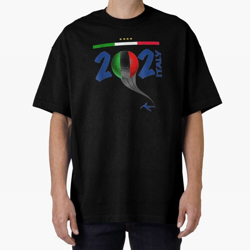 Italy Football - Italian Soccer National Team Oversized T-Shirt Spotlight the FIFA World Cup 2026 Journey through Messi, CR7 and Mbappe Highlights, England, France and Netherlands Pride, Football Passion, Legendary Performances, Festival Vibes and