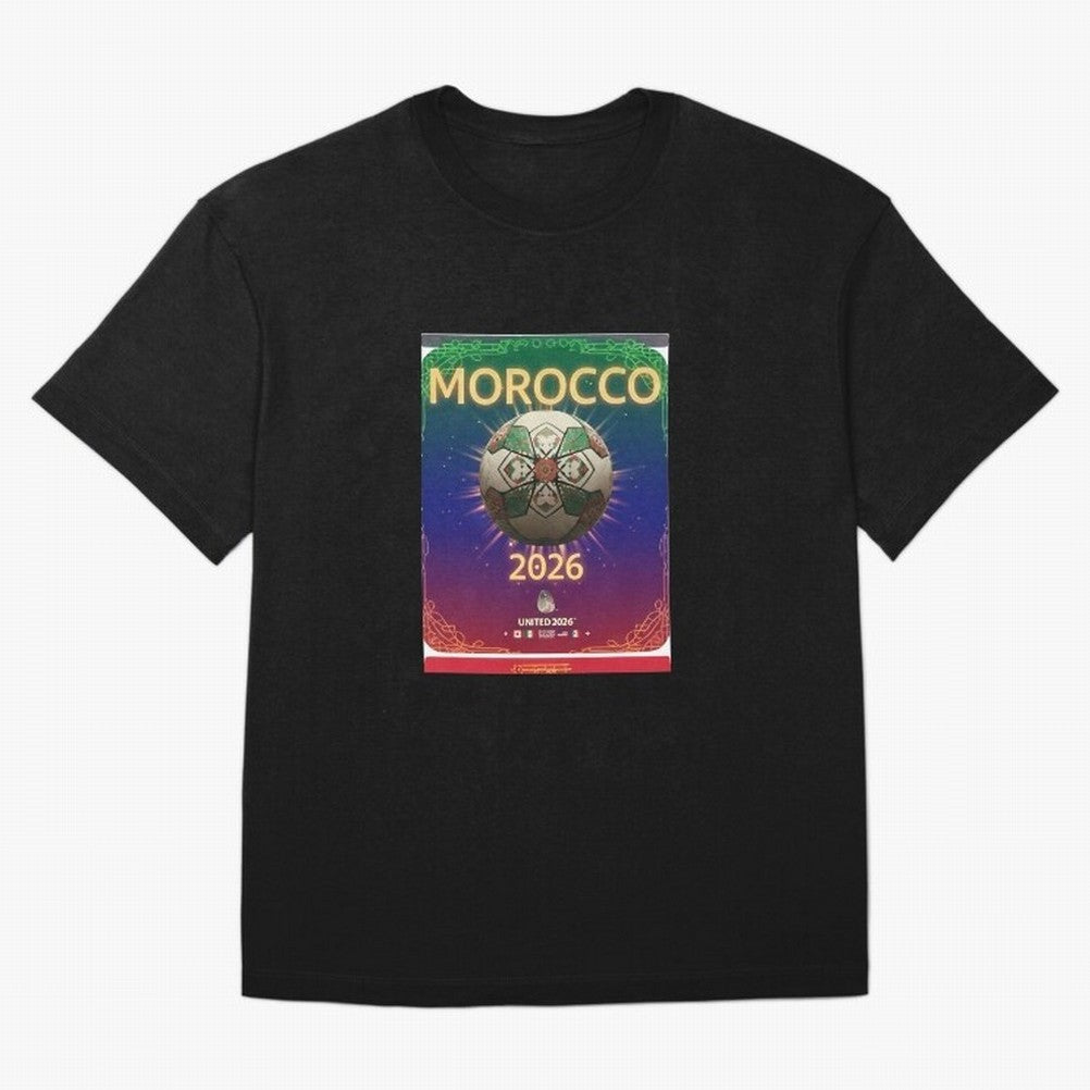 Morocco 2026 World Cup - Traditional Zellige Football Oversized T-Shirt Celebrate Football Dreams Across FIFA World Cup 2026 USA Canada Mexico for Fans of Cristiano Ronaldo and Germany, Bringing Football Passion, Legendary Performances, Festival