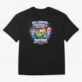 Global Football Unites 2026 USA Canada Mexico Oversized T-Shirt Experience the Global Stage of Global Football Passion for FIFA World Cup 2026 USA Canada Mexico, Capturing Mbappe, Germany, Championship Spirit, Famous Goals, Roaring Crowds and