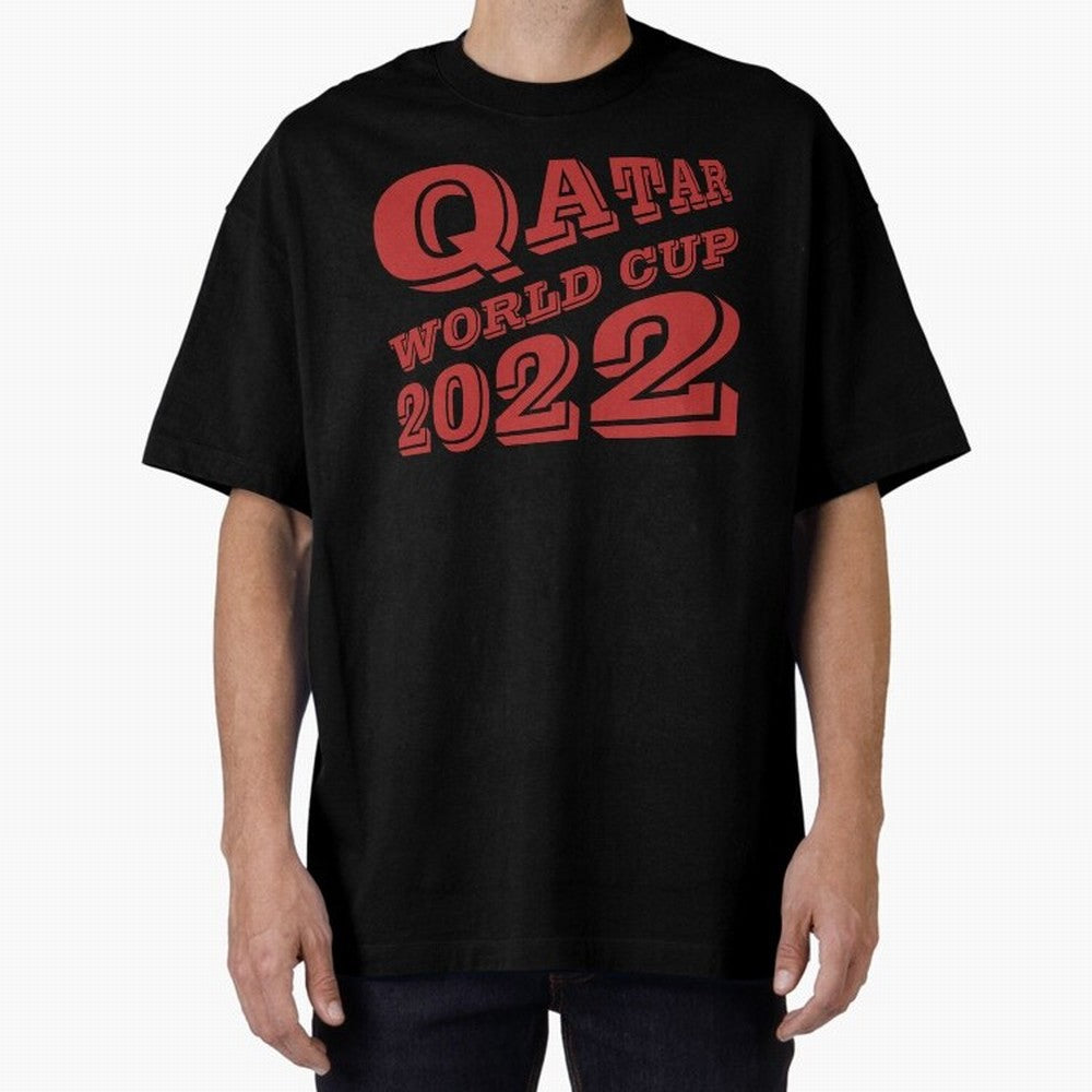 Qatar World Cup 2022 Oversized T-Shirt Celebrate FIFA World Cup 2026 Spirit, Inspired by Argentina, France and Brazil, Neymar, Global Supporter Spirit, Legendary Goals, National Colors and Tournament Celebration; Ideal for Passionate Fans Who Love