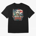 Road to 2026 USA Mexico Canada Soccer Design Oversized T-Shirt Support the Legends of FIFA World Cup 2026 Spirit, Highlighting England, France and Netherlands, CR7, Football Festival Excitement, Trophy Ambitions, Country Rivalries and Star Player
