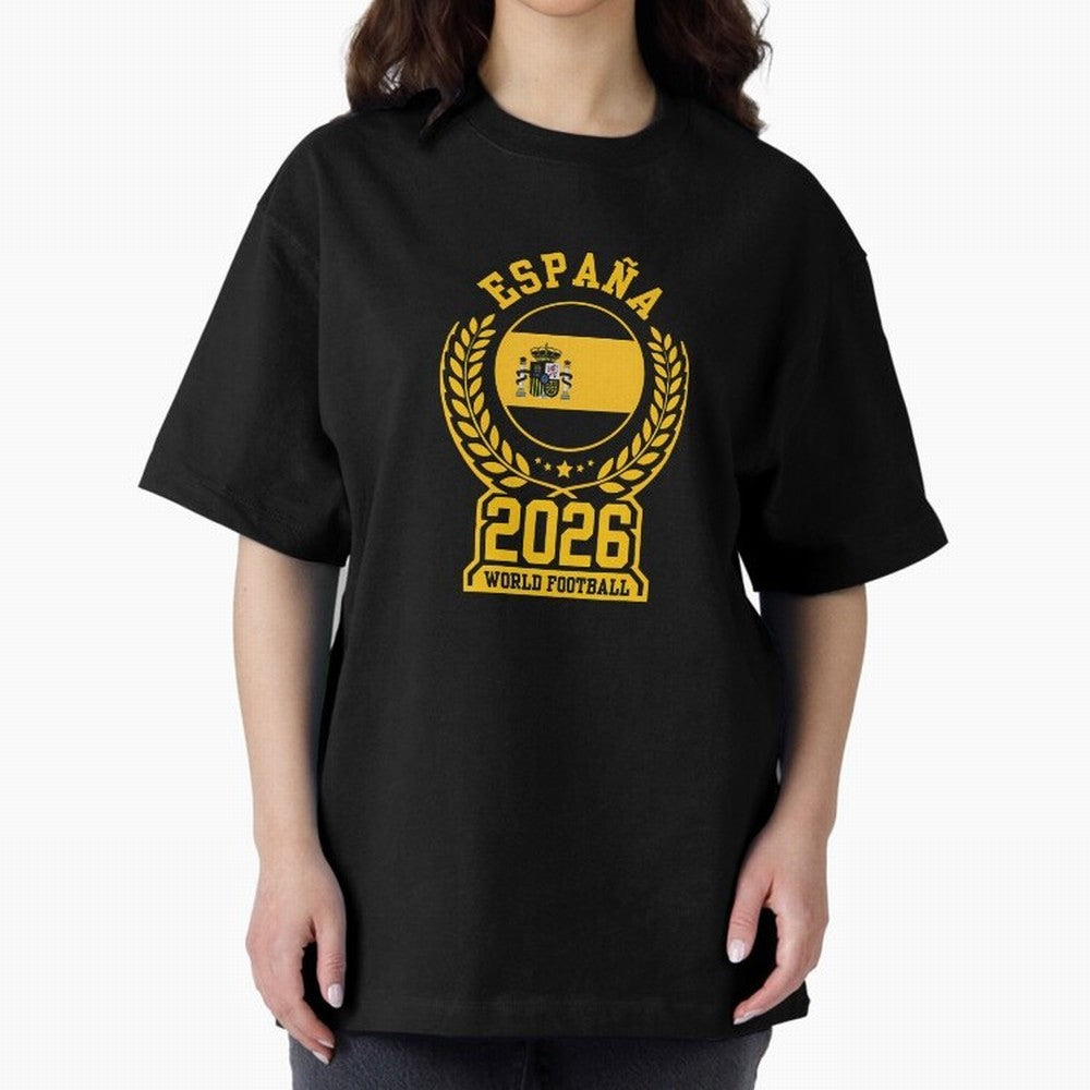Spain World Football 2026 T-Shirt_87604013 Oversized T-Shirt Make Your Look Match FIFA World Cup 2026 Group Stage Spirit, Celebrating Spain, CR7, Game Day Rituals, Football Legends, Country Pride and the Road to the Final; Perfect for People Who