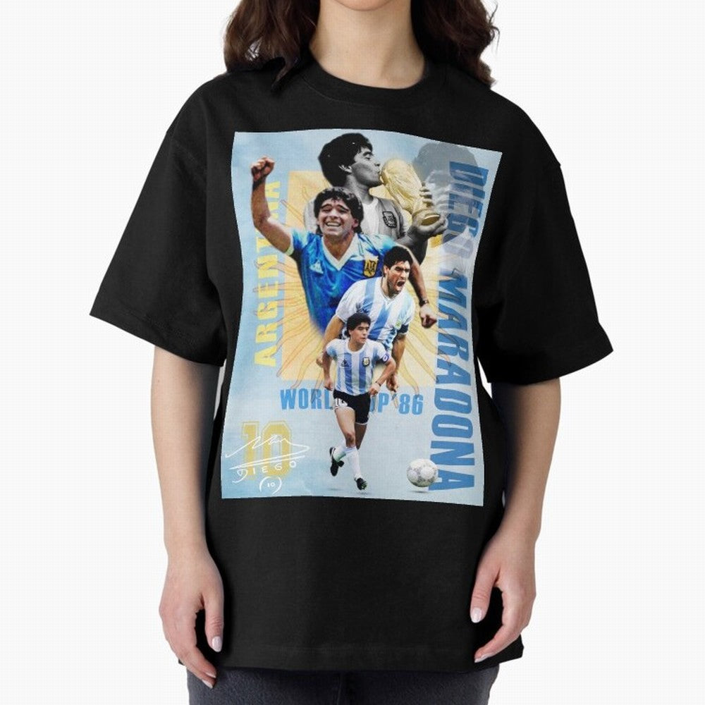 Diego Maradona Argentina Poster - Iconic World Cup Legend Art Print Oversized T-Shirt Bring Match Day Fire to FIFA World Cup 2026 for Fans of Neymar and Netherlands, Bringing Game Day Rituals, Football Legends, Country Pride and the Road to the