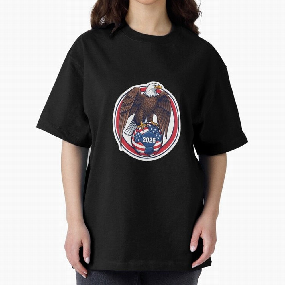 Usa Eagle Soccer 2026 American Pride Football Oversized T-Shirt Remember FIFA World Cup 2026 USA Canada Mexico Filled with Mbappe and Neymar, Spain and Netherlands Energy, Match Day Excitement, Supporter Culture, Golden Goals and Global Football