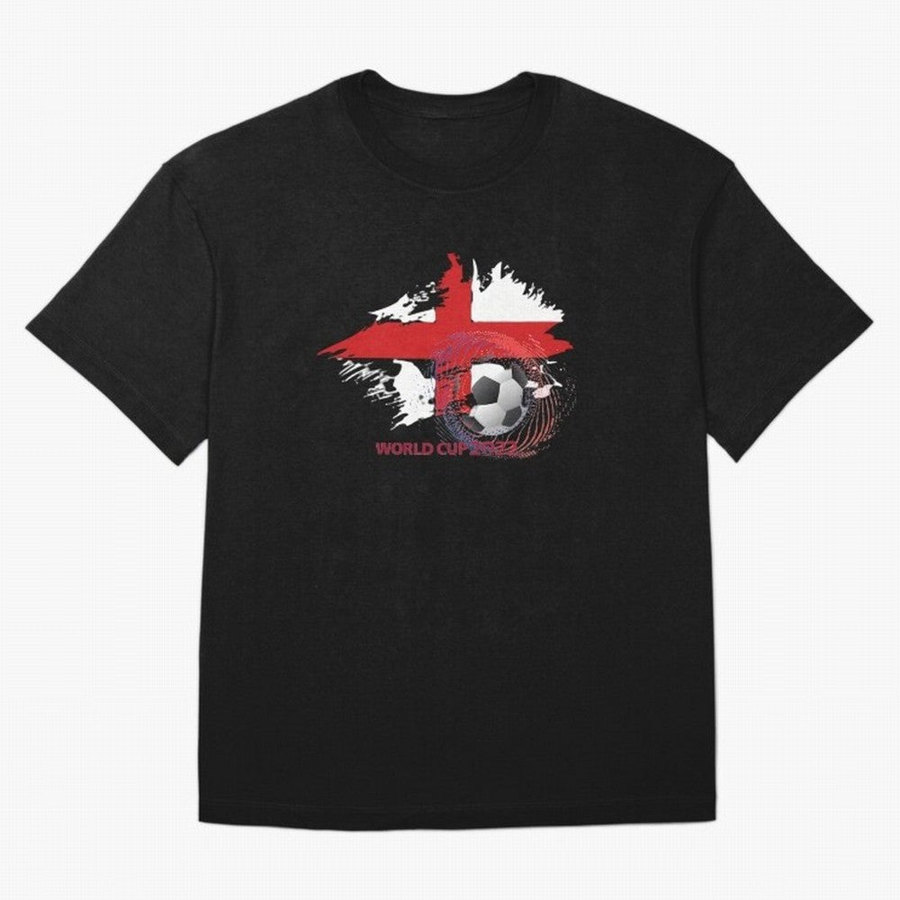 England World Cup 2022 Oversized T-Shirt Cheer for FIFA World Cup 2026 USA Canada Mexico for Fans of Messi, Neymar and Mbappe and Spain, Bringing Stadium Chants, National Pride, Trophy Dreams and Unforgettable Football Memories; Created for Match