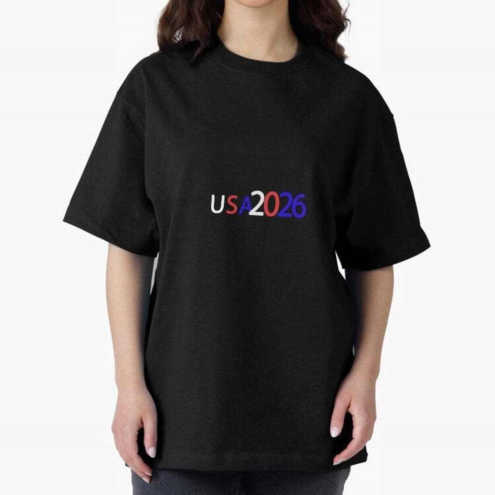 USA 2026 Oversized T-Shirt Represent Football Lovers during FIFA World Cup 2026 Made for CR7 and Messi, Brazil, Portugal and Argentina Energy, Football History, Final Match Energy, Crowd Noise and Once in a Lifetime Moments; Made for Die Hard