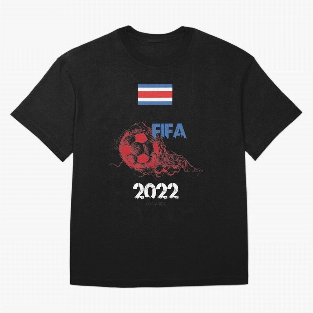 World Cup Qatar 2022 Costa Rica Oversized T-Shirt Carry Global Football Passion for FIFA World Cup 2026, with Messi and Cristiano Ronaldo, France, Global Supporter Spirit, Legendary Goals, National Colors and Tournament Celebration; Ideal for