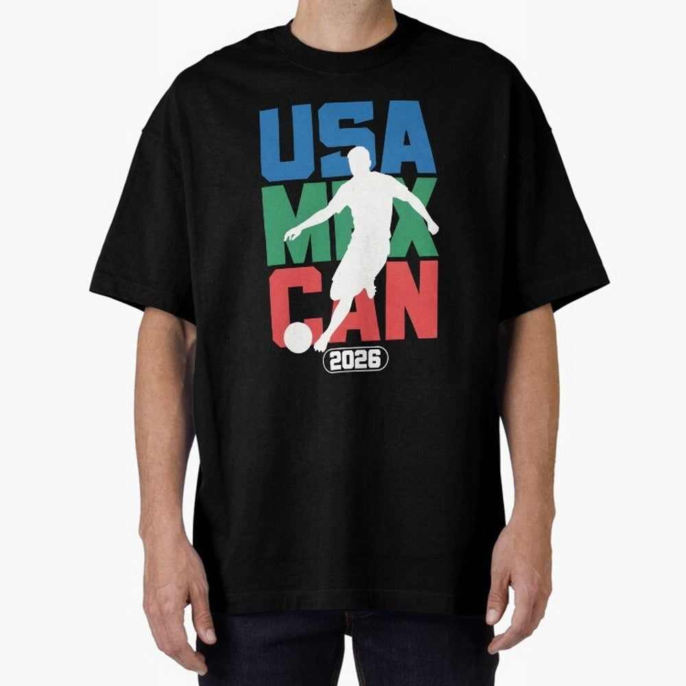 2026 World Cup USA, CAN, MEX Oversized T-Shirt Stand Out with Spirit from the FIFA World Cup 2026 Journey through Neymar, Haaland and Cristiano Ronaldo Highlights, England Pride, Football Passion, Legendary Performances, Festival Vibes and