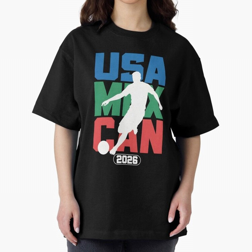 2026 World Cup USA, CAN, MEX Oversized T-Shirt Stand Out with Spirit from the FIFA World Cup 2026 Journey through Neymar, Haaland and Cristiano Ronaldo Highlights, England Pride, Football Passion, Legendary Performances, Festival Vibes and