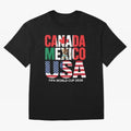 world cup 2026 hosts - canada mexico usa soccer fan Oversized T-Shirt Make Game Day About Match Day Hype around FIFA World Cup 2026 Group Stage, Haaland, Portugal, Spain and Germany, Supporter Pride, Iconic Celebrations, Legendary Names and Global
