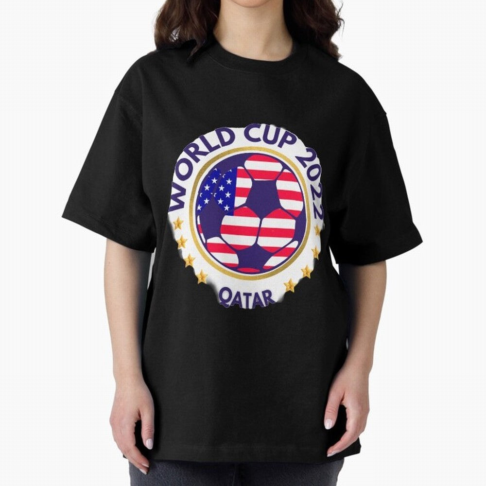 Usa World Cup Oversized T-Shirt Join Supporters Worldwide for FIFA World Cup 2026 Group Stage with Haaland, Brazil Energy, Goal Celebration Energy, Supporter Heritage, Football Icons and Worldwide Tournament Joy; Ideal for Football Dads, Football