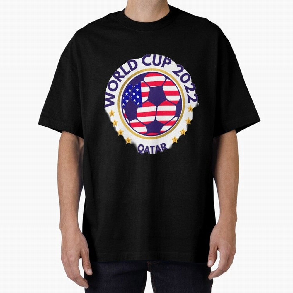 Usa World Cup Oversized T-Shirt Join Supporters Worldwide for FIFA World Cup 2026 Group Stage with Haaland, Brazil Energy, Goal Celebration Energy, Supporter Heritage, Football Icons and Worldwide Tournament Joy; Ideal for Football Dads, Football