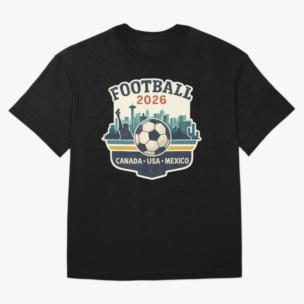 Football 2026 One World One Goal Oversized T-Shirt Celebrate the Magic of Match Day Hype around FIFA World Cup 2026, Messi and Cristiano Ronaldo, Brazil, Football History, Final Match Energy, Crowd Noise and Once in a Lifetime Moments; Perfect for