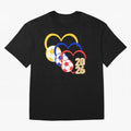 Football 2026 Hearts Colombia Sports Design Oversized T-Shirt Support Iconic Players in FIFA World Cup 2026 USA Canada Mexico Capturing CR7 and Messi, Argentina and Brazil Energy, Champion Mindset, Group Stage Buzz, Knockout Tension and Passionate