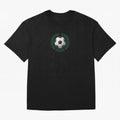Retro Soccer 2026 Varsity Laurel Wreath Graphic Oversized T-Shirt Show Fan Pride Across the FIFA World Cup 2026 Group Stage Journey through CR7 Highlights, France and Portugal Pride, Retro Football Energy, Iconic Rivalries, Trophy Chase Drama and