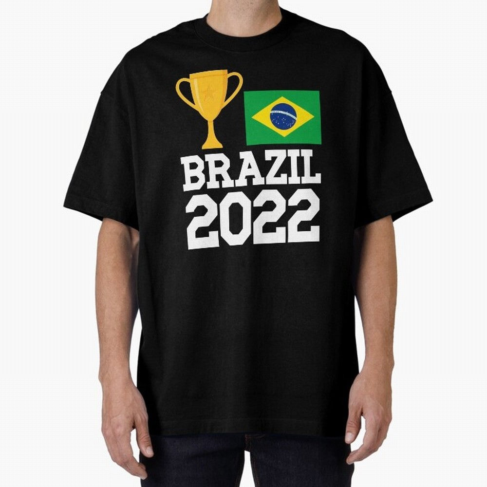 Brazil Soccer Team Fan Football Brazilian Flag 2022 T-Shirt - Brazil T shirt Soccer - Brazil Flag Vintage - Brazilian Oversized T-Shirt Remember Iconic Moments from Global Football Passion for FIFA World Cup 2026 USA Canada Mexico, Built around