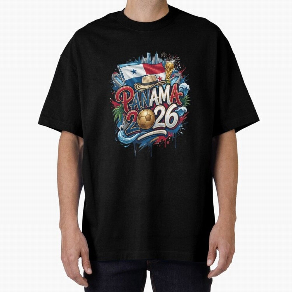 Panama World Cup 2026 Football Legacy Oversized T-Shirt Make Memories around Match Day Hype around FIFA World Cup 2026 Group Stage, Messi, CR7 and Mbappe, England, France and Netherlands, Soccer Culture, Superstar Moments, National Team Dreams and