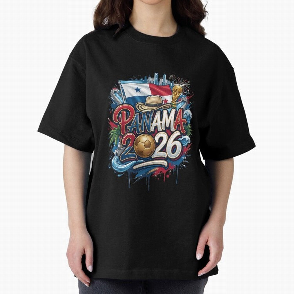 Panama World Cup 2026 Football Legacy Oversized T-Shirt Make Memories around Match Day Hype around FIFA World Cup 2026 Group Stage, Messi, CR7 and Mbappe, England, France and Netherlands, Soccer Culture, Superstar Moments, National Team Dreams and