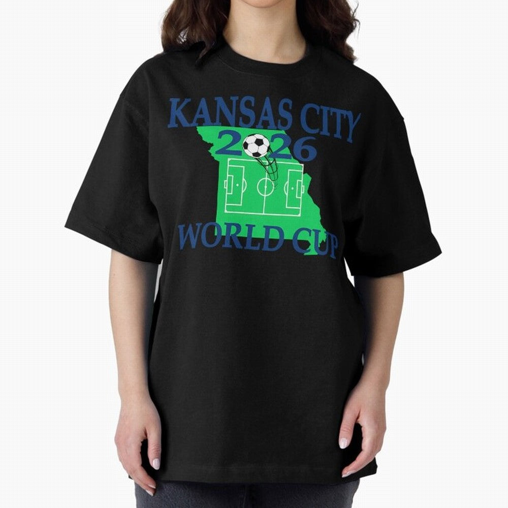 Kansas City 2026 world cup Oversized T-Shirt Celebrate Soccer Greatness during the FIFA World Cup 2026 USA Canada Mexico Journey through Messi Highlights, France Pride, Match Day Excitement, Supporter Culture, Golden Goals and Global Football