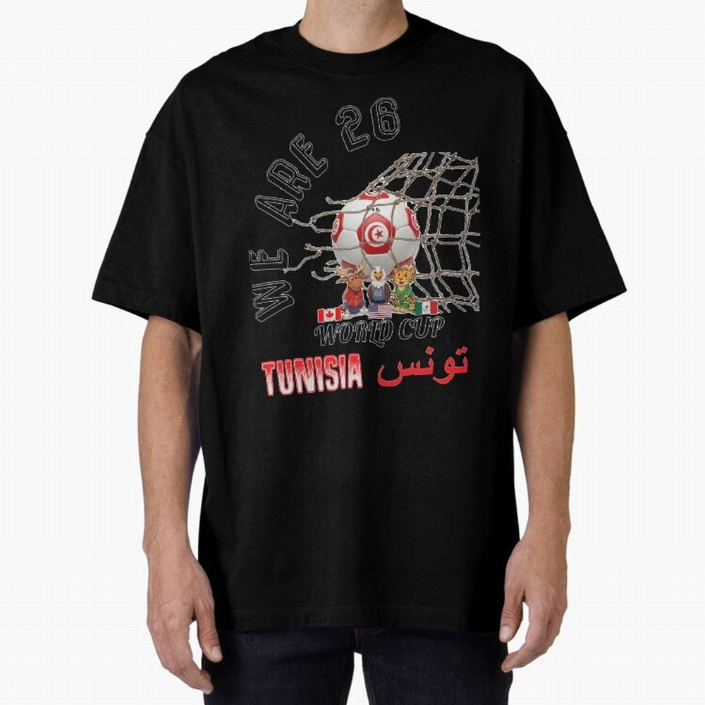 World cup 26 - Tunisia Oversized T-Shirt Treasure Match Day Hype around FIFA World Cup 2026, Cristiano Ronaldo, Haaland and CR7, Argentina and Brazil, Football Passion, Legendary Performances, Festival Vibes and Supporter Community; Created for