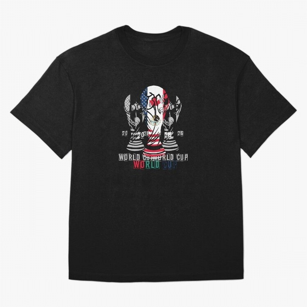 Fifa world cup 2026 USA - Mexico - canada T-Shirt_84601424 Oversized T-Shirt Join Supporters Worldwide for FIFA World Cup 2026 Centered on Messi, Argentina and Brazil Energy, Retro Football Energy, Iconic Rivalries, Trophy Chase Drama and Stadium