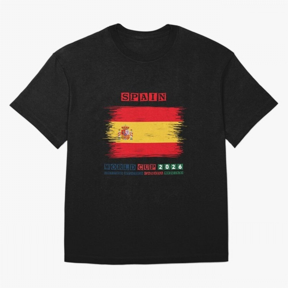 SPAIN WORLD CUP 2026 Oversized T-Shirt Create FIFA World Cup 2026 Group Stage for Fans of Neymar and Brazil, Portugal and Argentina, Bringing Classic Soccer Heritage, Championship Pressure, Fan Loyalty and International Pride; Ideal for Football