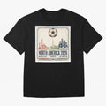 Retro North America 2026 Soccer Vintage Graphic Oversized T-Shirt Bring Home FIFA World Cup 2026 for Fans of Cristiano Ronaldo, Haaland and CR7 and France and Portugal, Bringing Retro Football Energy, Iconic Rivalries, Trophy Chase Drama and