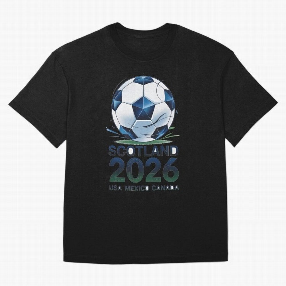 Scotland Soccer Football Design 2026 Oversized T-Shirt Celebrate the Stars of FIFA World Cup 2026 for Fans of Haaland and Spain, Bringing Match Day Excitement, Supporter Culture, Golden Goals and Global Football Passion; Ideal for Fans Who Follow