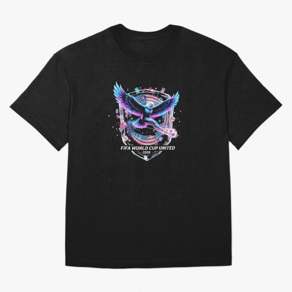 FIFA World Cup 2026 United Eagle Soccer Art T-Shirt_86867742 Oversized T-Shirt Celebrate the Next Chapter of FIFA World Cup 2026 USA Canada Mexico Inspired by Messi, Neymar and Mbappe, Argentina, France and Brazil Energy, Sports Nostalgia,