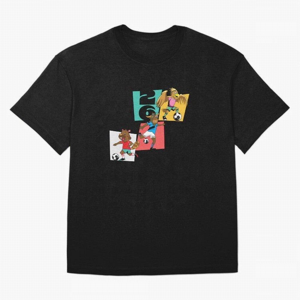 North America Mascots 2 T-Shirt_83568192 Oversized T-Shirt Join the Countdown to Global Football Passion for FIFA World Cup 2026 USA Canada Mexico, Highlighting Cristiano Ronaldo, Haaland and CR7, England and Germany, Worldwide Fan Energy, Dramatic