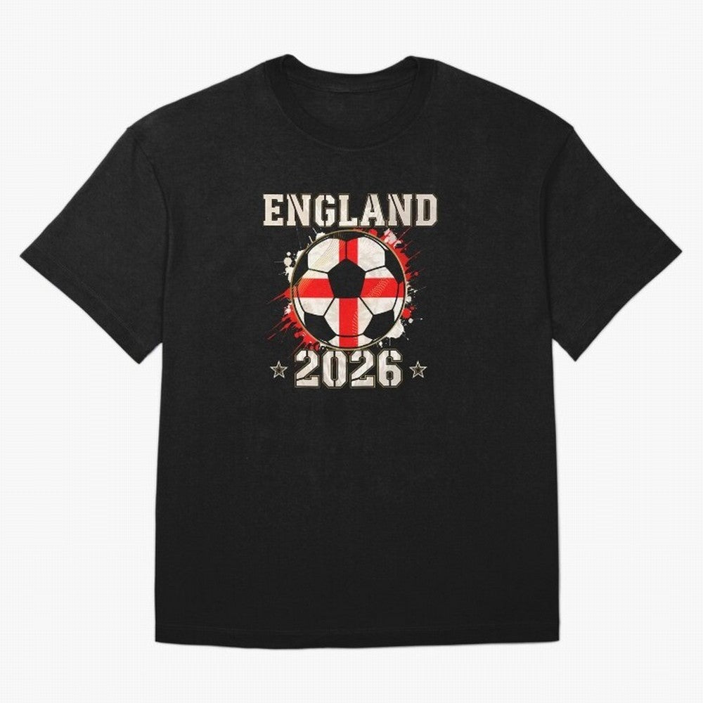 Front Print England Soccer World Cup 2026 - English Fan Gift T-Shirt_84562392 Oversized T-Shirt Celebrate Global Passion for FIFA World Cup 2026 Group Stage for Fans of CR7 and Spain, Bringing Tournament Hype, Historic Matchups, Family Viewing