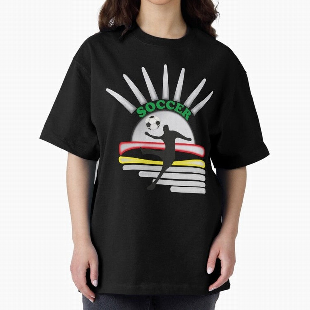 Football player football sun Oversized T-Shirt Treasure FIFA World Cup 2026 Inspired by Haaland, Argentina, France and Brazil Energy, Stadium Chants, National Pride, Trophy Dreams and Unforgettable Football Memories; Great for Supporters Who Love