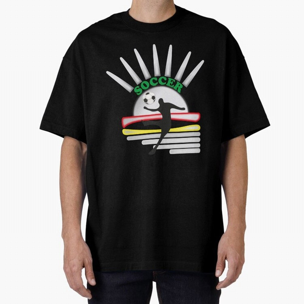 Football player football sun Oversized T-Shirt Treasure FIFA World Cup 2026 Inspired by Haaland, Argentina, France and Brazil Energy, Stadium Chants, National Pride, Trophy Dreams and Unforgettable Football Memories; Great for Supporters Who Love