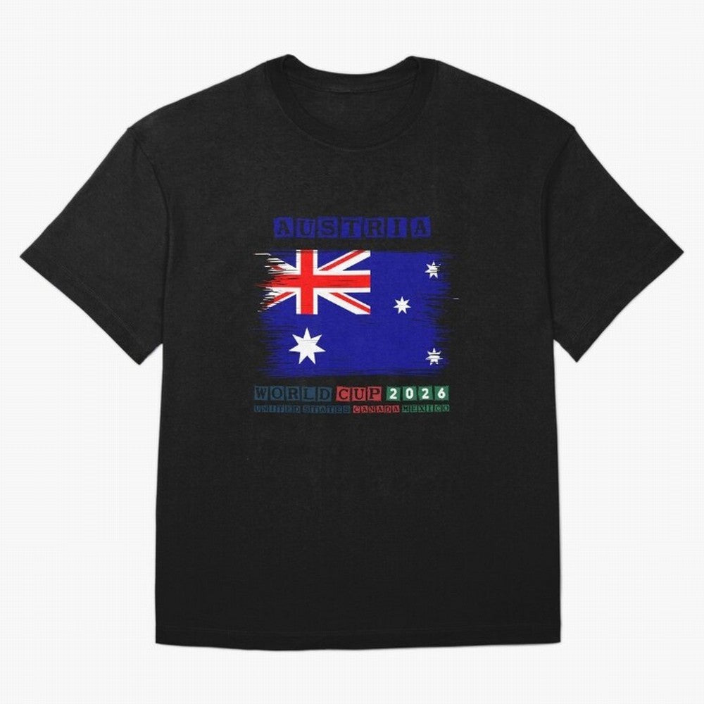 AUSTRIA WORLD CUP 2026 Oversized T-Shirt Show Love for Legendary Goals in FIFA World Cup 2026 Featuring Cristiano Ronaldo, Argentina Energy, Championship Spirit, Famous Goals, Roaring Crowds and International Football Unity; Perfect for Fans,