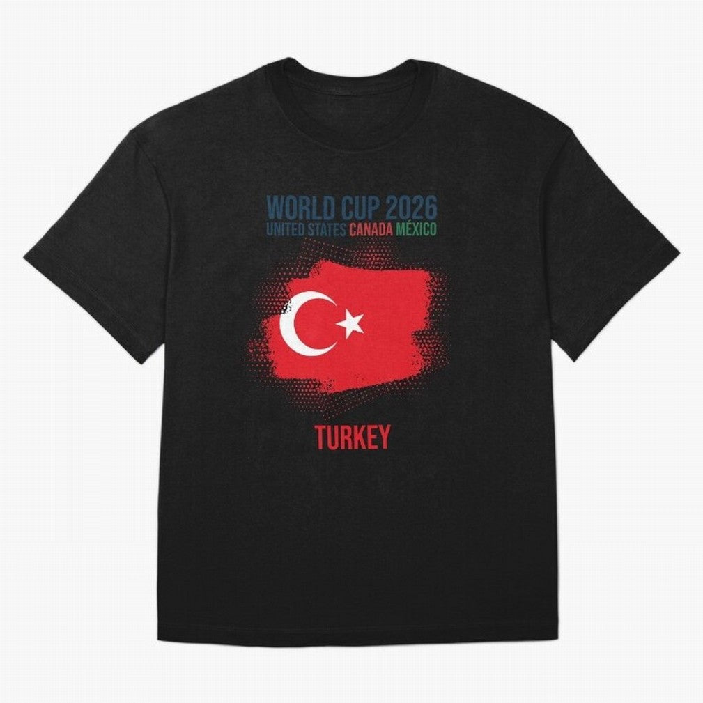 TURKEY WORLD CUP 2026 Oversized T-Shirt Join the Global Buzz around FIFA World Cup 2026 Group Stage Spirit, Filled with France, Messi and Cristiano Ronaldo, Sports Nostalgia, International Competition, Famous Players and Unforgettable Victories;