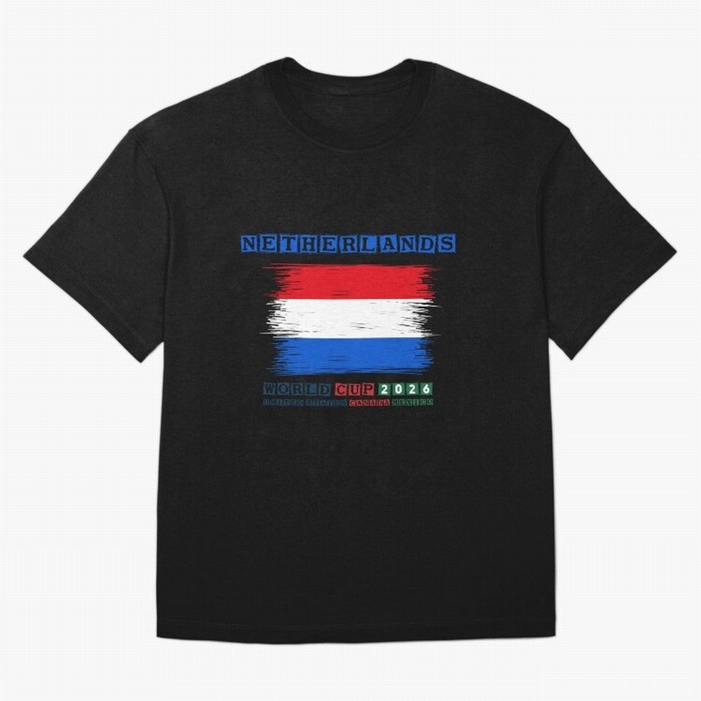 NETHERLANDS WORLD CUP 2026 Oversized T-Shirt Celebrate Every Goal in FIFA World Cup 2026 Group Stage for Fans of CR7 and Messi and Argentina and Brazil, Bringing Goal Celebration Energy, Supporter Heritage, Football Icons and Worldwide Tournament