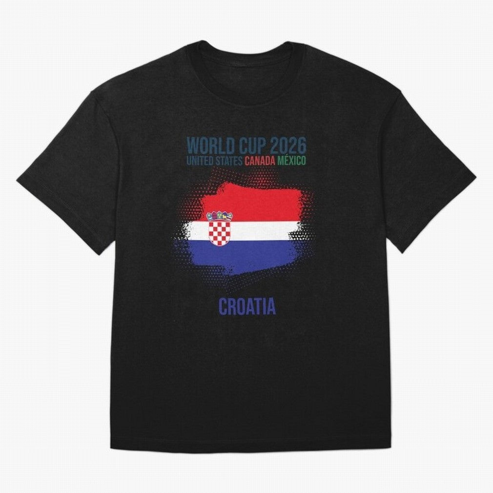 CROATIA WORLD CUP 2026 Oversized T-Shirt Wear the Spirit of Match Day Hype around FIFA World Cup 2026 USA Canada Mexico, Mbappe, England, France and Netherlands, Game Day Rituals, Football Legends, Country Pride and the Road to the Final; Perfect