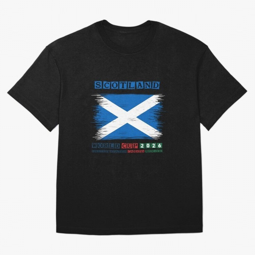 SCOTLAND WORLD CUP 2026 Oversized T-Shirt Carry the Dream of FIFA World Cup 2026 Group Stage Spirit, with Germany, Neymar, Championship Spirit, Famous Goals, Roaring Crowds and International Football Unity; Ideal for Football Dads, Football Moms,