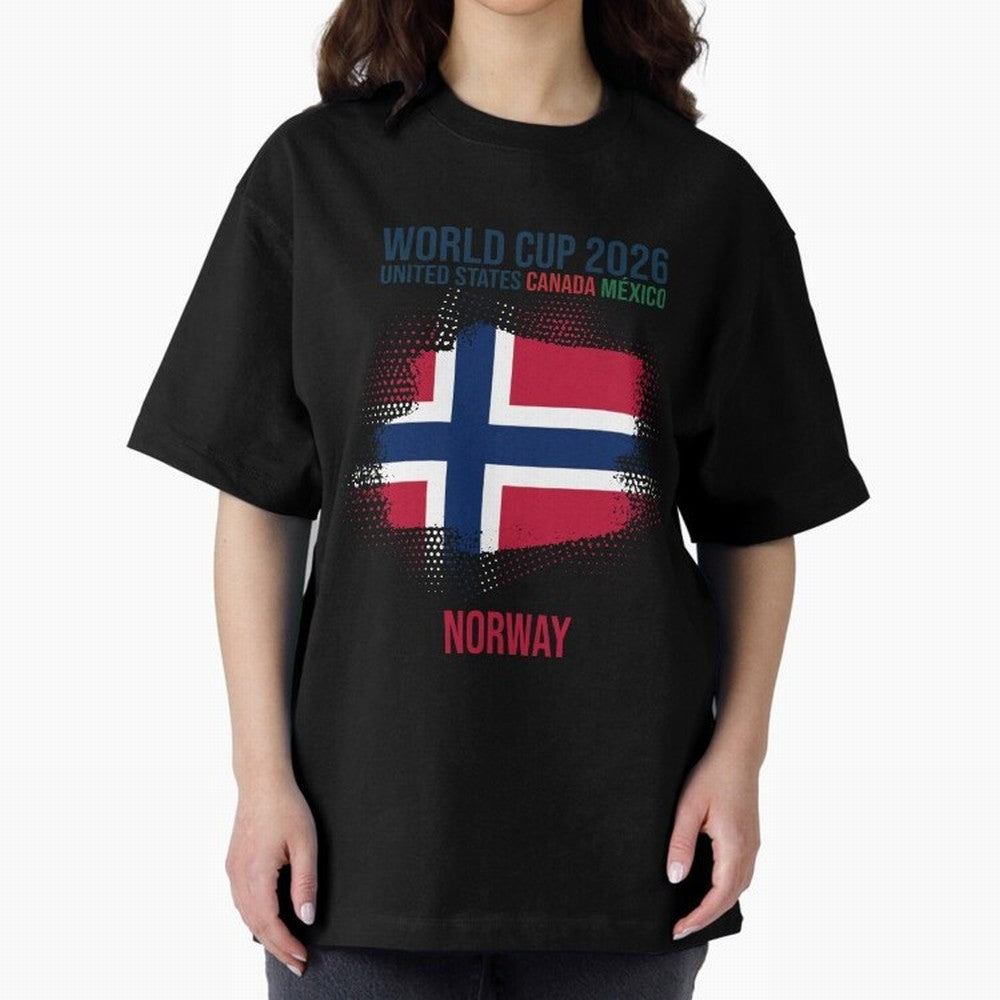 NORWAY WORLD CUP 2026 Oversized T-Shirt Make Every Kick Count in FIFA World Cup 2026 USA Canada Mexico for Fans of Neymar, Haaland and Cristiano Ronaldo and Portugal, Bringing Fan Favorite Moments, National Team Passion, Big Match Drama and Soccer