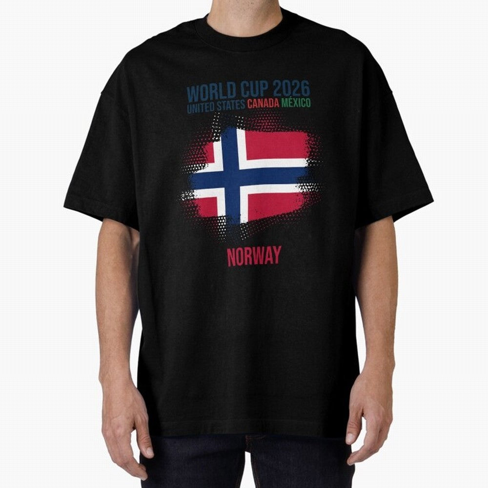 NORWAY WORLD CUP 2026 Oversized T-Shirt Make Every Kick Count in FIFA World Cup 2026 USA Canada Mexico for Fans of Neymar, Haaland and Cristiano Ronaldo and Portugal, Bringing Fan Favorite Moments, National Team Passion, Big Match Drama and Soccer