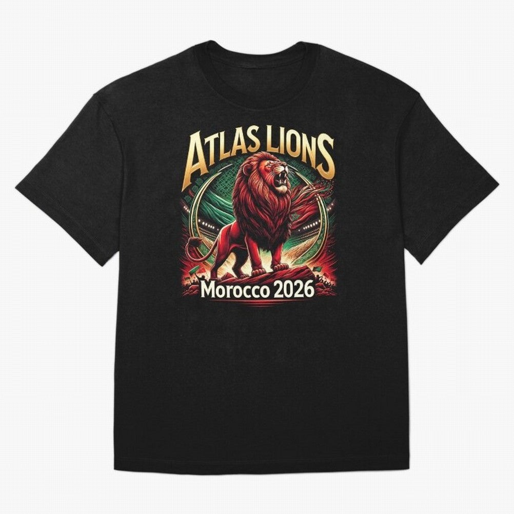 Morocco Football - World Cup 2026 Oversized T-Shirt Celebrate Football Dreams Across FIFA World Cup 2026 Group Stage Spirit, Built around Portugal, Messi and Cristiano Ronaldo, Vintage Soccer Flavor, Modern Football Stars, National Flags and Final