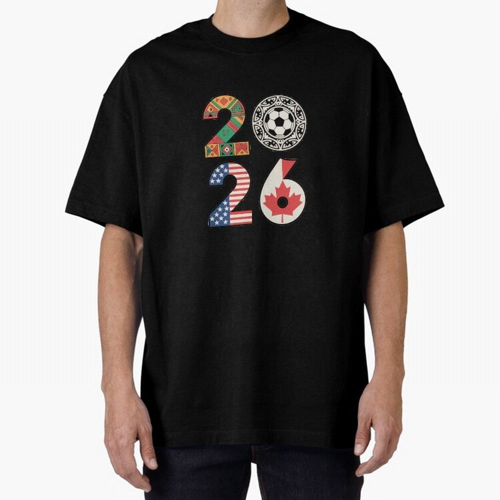 2026 Football Countries Design ¨C USA, Canada & Mexico Inspired Art Oversized T-Shirt Make Every Kick Count in Match Day Hype around FIFA World Cup 2026 USA Canada Mexico, Haaland, Germany, Fan Favorite Moments, National Team Passion, Big Match