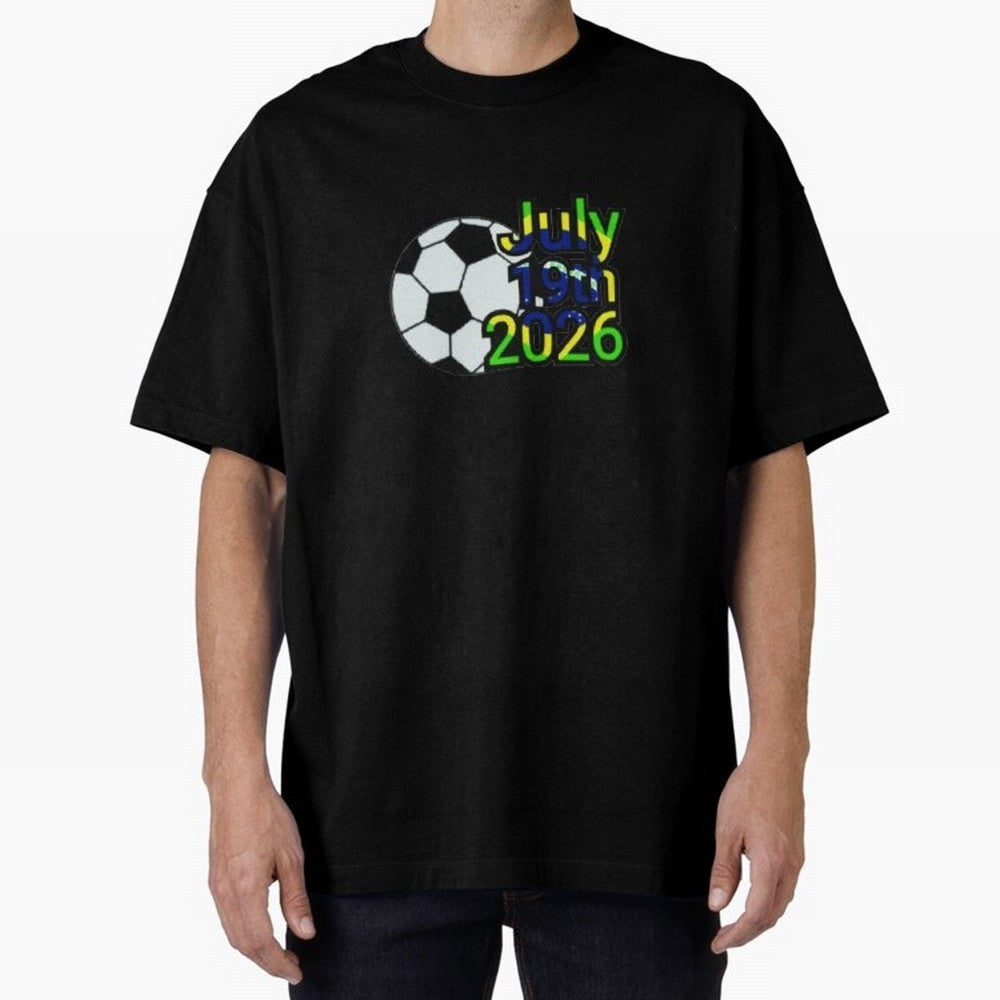 USA 2026- Brazil Oversized T-Shirt Showcase FIFA World Cup 2026 USA Canada Mexico for Fans of Mbappe and Neymar and Netherlands, Bringing Tournament Hype, Historic Matchups, Family Viewing Parties and Global Sports Pride; Perfect for Supporters Who