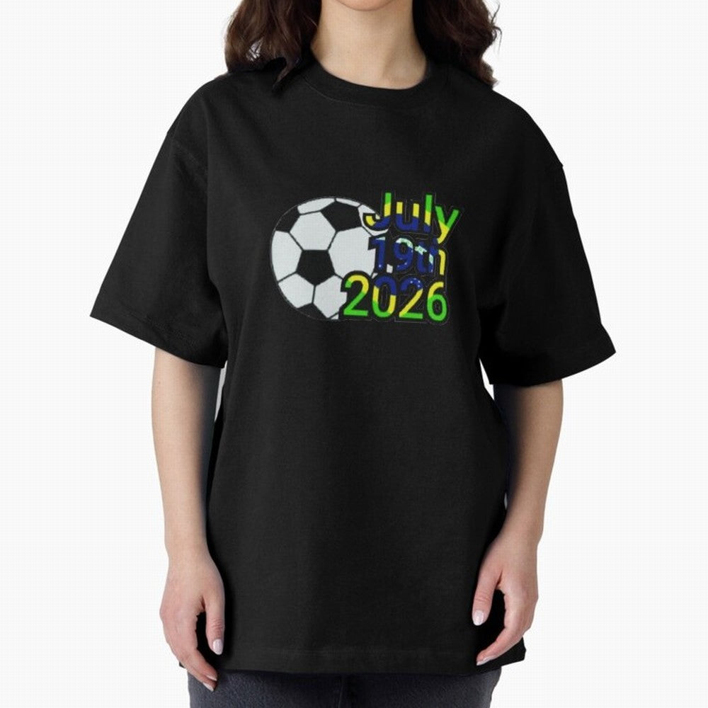 USA 2026- Brazil Oversized T-Shirt Showcase FIFA World Cup 2026 USA Canada Mexico for Fans of Mbappe and Neymar and Netherlands, Bringing Tournament Hype, Historic Matchups, Family Viewing Parties and Global Sports Pride; Perfect for Supporters Who