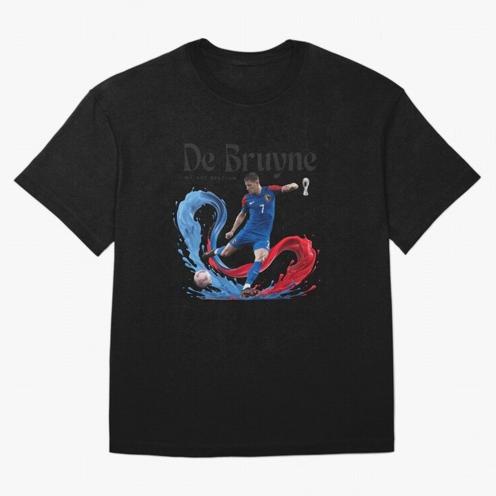 De Bruyne - We are Belgium Oversized T-Shirt Feel the Heartbeat of FIFA World Cup 2026 for Fans of Neymar and Argentina, Bringing Worldwide Fan Energy, Dramatic Goals, Stadium Lights and Championship Celebrations; Ideal for Football Dads, Football