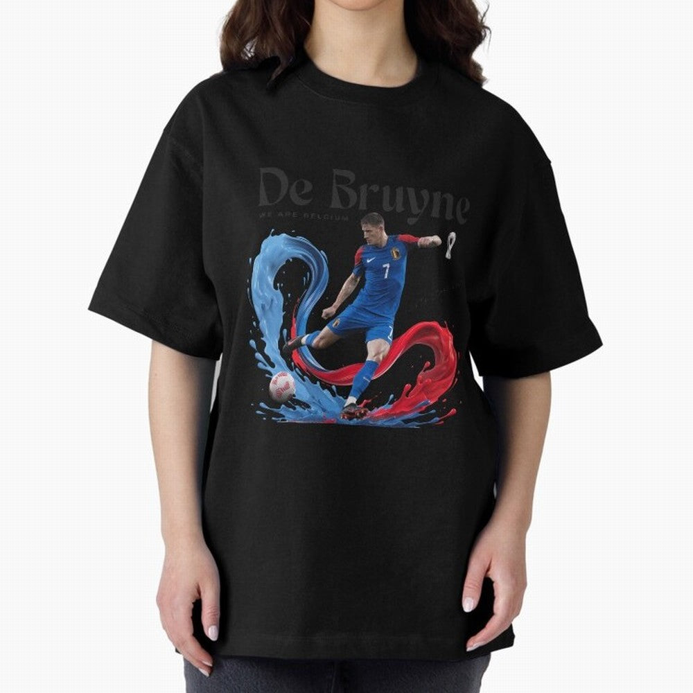 De Bruyne - We are Belgium Oversized T-Shirt Feel the Heartbeat of FIFA World Cup 2026 for Fans of Neymar and Argentina, Bringing Worldwide Fan Energy, Dramatic Goals, Stadium Lights and Championship Celebrations; Ideal for Football Dads, Football