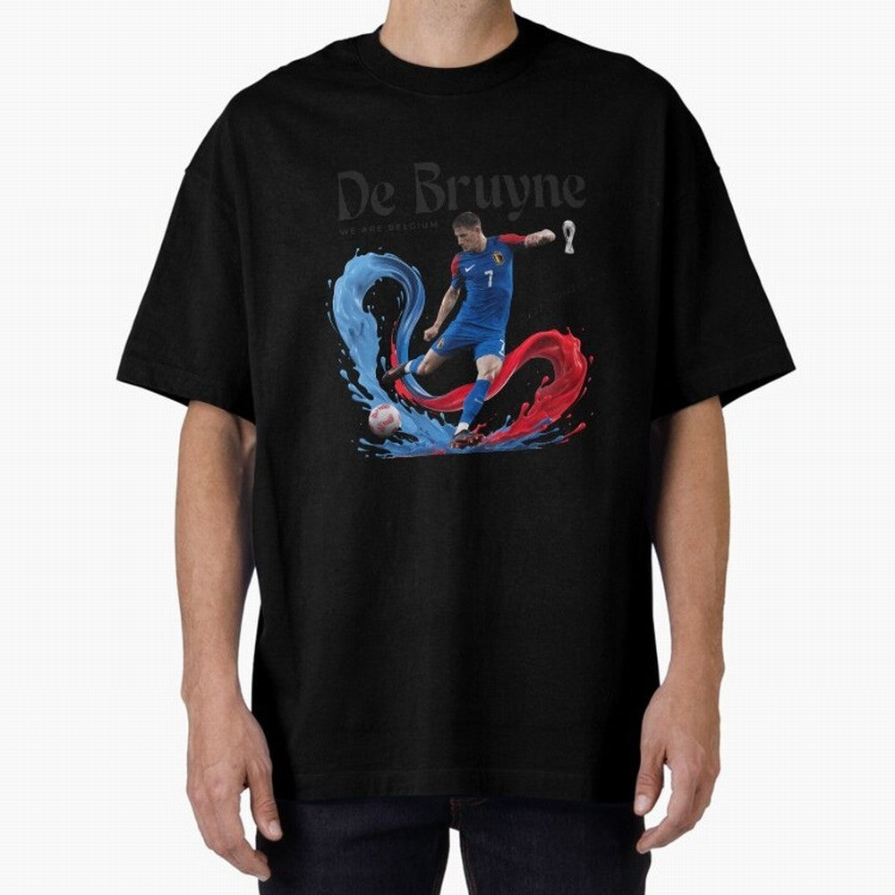 De Bruyne - We are Belgium Oversized T-Shirt Feel the Heartbeat of FIFA World Cup 2026 for Fans of Neymar and Argentina, Bringing Worldwide Fan Energy, Dramatic Goals, Stadium Lights and Championship Celebrations; Ideal for Football Dads, Football